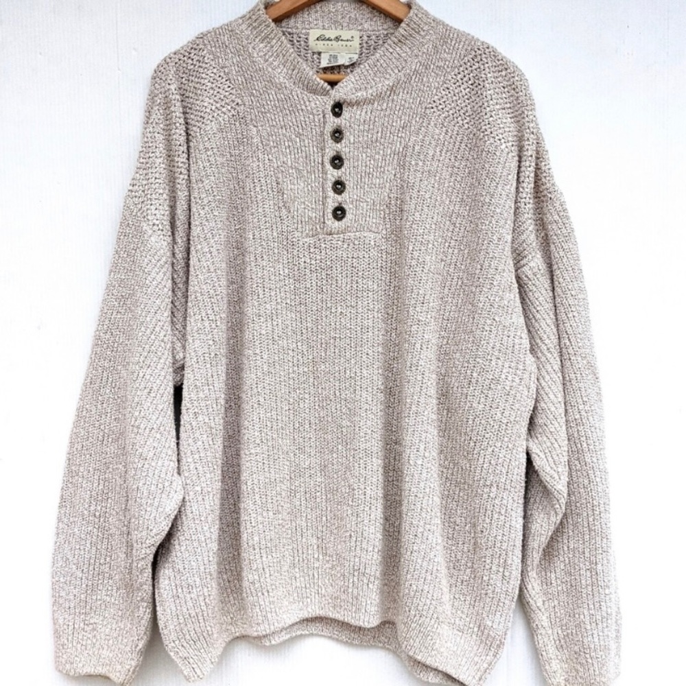 VINTAGE Eddie Bauer slouchy knit Henley